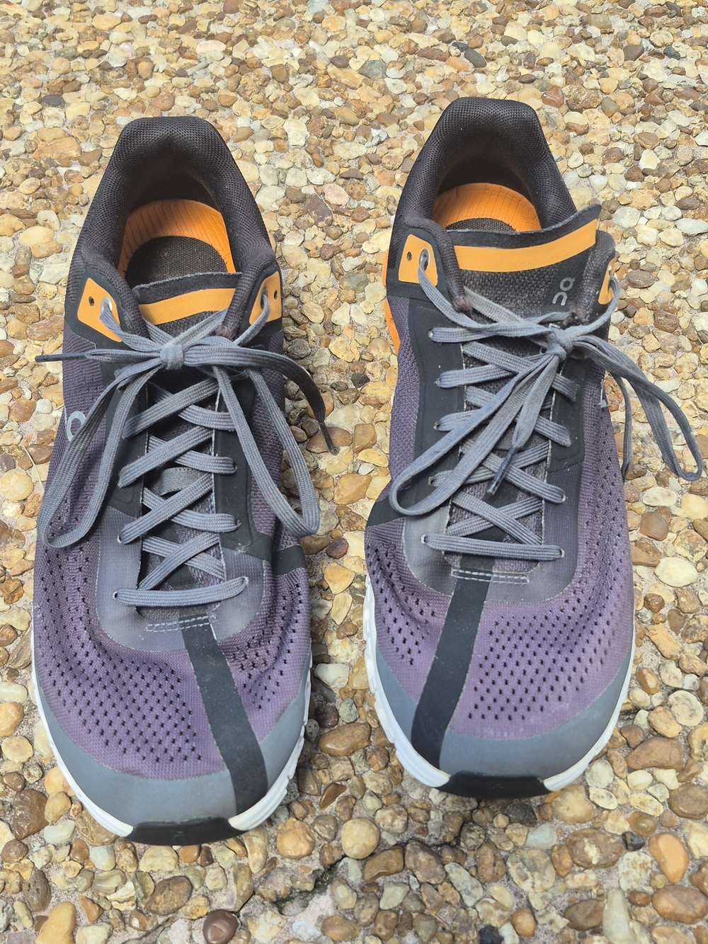 On Cloud X Men’s 9.5 Purple Gray Orange Running Training Shoes - Picture 13 of 16